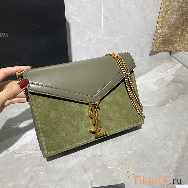 YSL Saint Laurent Cassandra Monogram Frosted  Green 532750 Size 22x16.5x5.5 cm - 1