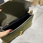 YSL Saint Laurent Cassandra Monogram Frosted  Green 532750 Size 22x16.5x5.5 cm - 3