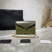 YSL Saint Laurent Cassandra Monogram Frosted  Green 532750 Size 22x16.5x5.5 cm - 6