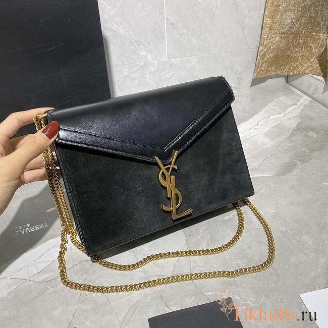 YSL Saint Laurent Cassandra Monogram Frosted Black 532750 Size 22x16.5x5.5 cm - 1