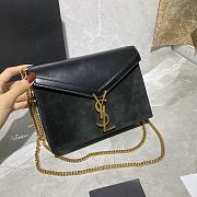 YSL Saint Laurent Cassandra Monogram Frosted Black 532750 Size 22x16.5x5.5 cm - 1