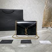 YSL Saint Laurent Cassandra Monogram Frosted Black 532750 Size 22x16.5x5.5 cm - 2