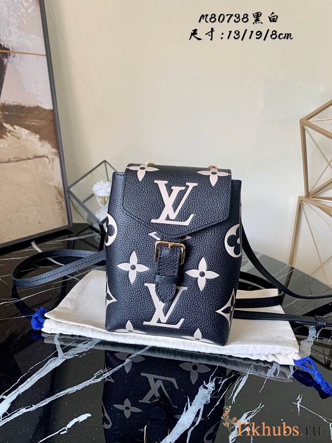 LV Mini White Backpack Black M80738 Size 13x19x8 cm - 1