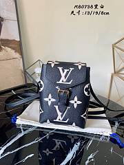 LV Mini White Backpack Black M80738 Size 13x19x8 cm - 1