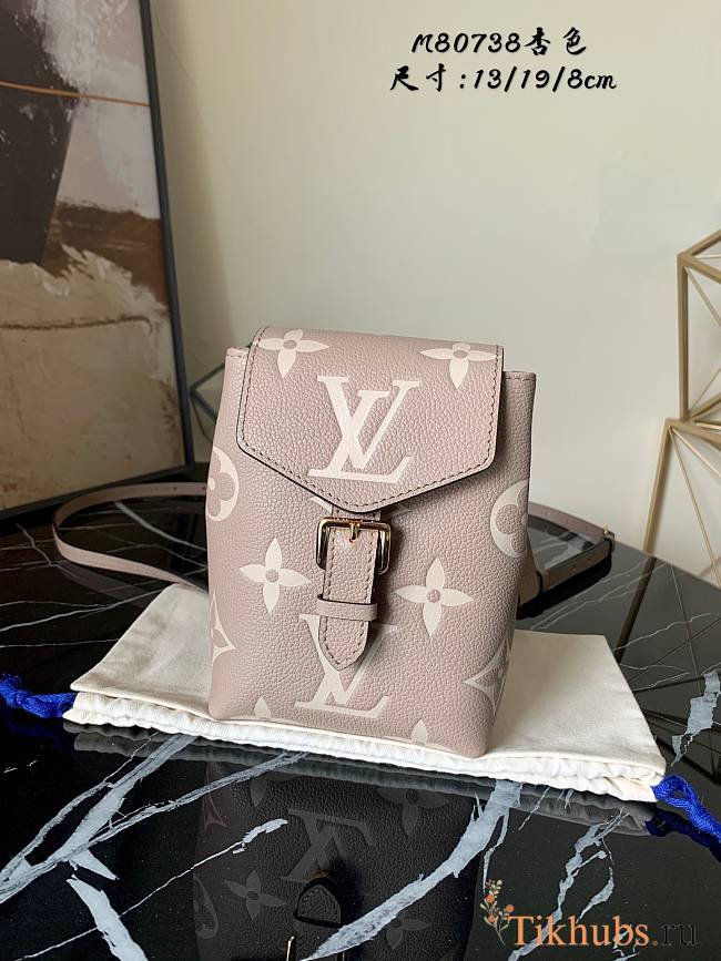 LV Mini White Backpack Apricot M80738 Size 13x19x8 cm - 1