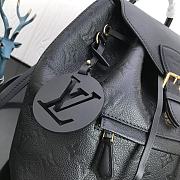 LV Montsouris Backpack Embossed Leather Black M45410 Size 27.5x33x14 cm - 6