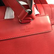 LV Supreme Water Ripple Backpack Red M41709 Size 34x13x47 cm - 4