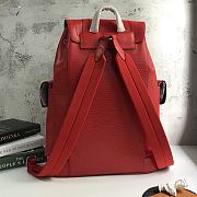 LV Supreme Water Ripple Backpack Red M41709 Size 34x13x47 cm - 3