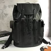 LV Supreme Water Ripple Backpack Black M41709 Size 34x13x47 cm - 1