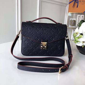 Lv Pochette Metis Black With Red Border M41487 Size 25x19x9 cm