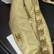 Chanel Crumpled Lambskin Mini Hobo Bag Yellow Size 15x12.5x18 Cm - 4