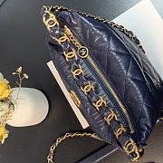 Chanel Crumpled Lambskin Mini Hobo Bag Black Size 15x12.5x18 Cm - 5