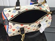 LV SPEEDY BANDOULIÈRE 25 Pillow Handbags White Poker M57466 Size 25x19x15 cm - 6