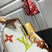 LV Tricolor Speedy Mini Pillow Bag White M92645 Size 15.5x10x7 cm - 6