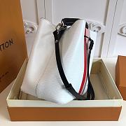 LV NeoNoe Handbags White Stripes M52163 Size 26x26x17.5 cm - 3