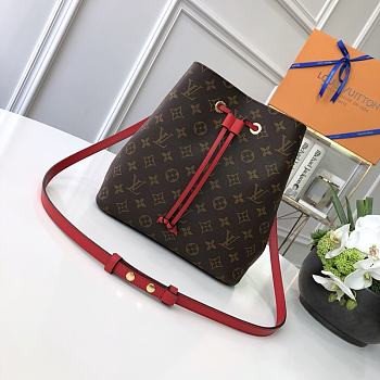 LV Noe Champagne Bag Red M43569 Size 26x22x27 cm