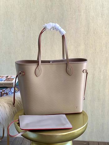 LV Neverfull Medium Handbag Elephant Grey M56947 Size 32x29x19 cm