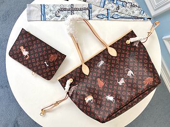 LV NEVERFULL Medium Handbag (Pet) M44459 Size 31x28.5x17 cm