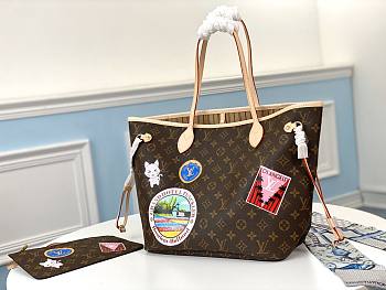 LV NEVERFULL Silkscreen M60176 Size 32x29x17 cm