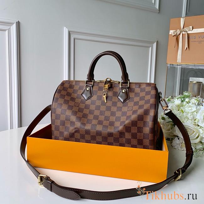 LV Speedy 30 Damier Ebène Canvas 41367 Size 30×21×17 cm - 1