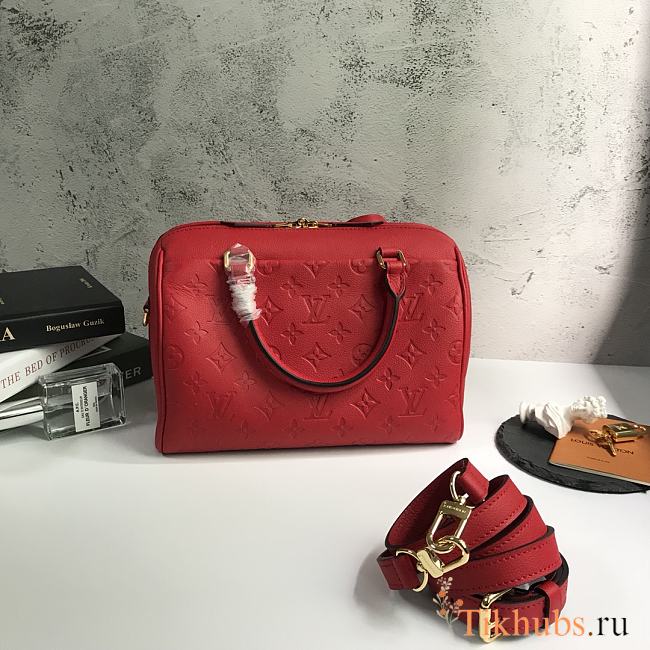 LV SPEEDY BANDOULIÈRE 25 Cherry Red M42399 Size 25x19x15 cm - 1