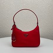 Prada Leather Shoulder Strap Hobo Bag Red 1NE204 Size 23x13x5 cm - 1