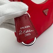 Prada Leather Shoulder Strap Hobo Bag Red 1NE204 Size 23x13x5 cm - 5