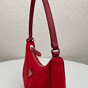 Prada Leather Shoulder Strap Hobo Bag Red 1NE204 Size 23x13x5 cm - 4