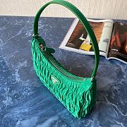 Prada Zou Ladies Nylon Shoulder Bag Green 1NE204 Size 22x17x6 cm - 3