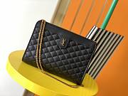 YSL Victoire Baby Clutch In Leather Black 657361 Size 28.5x19.5x5.5 cm - 1