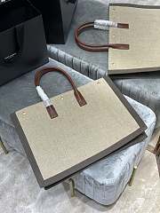 YSL Rive Gauche Large Tote Bag Beige/Gray 509415 Size 48 x 36 x 16 cm - 4