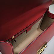 GUCCI Padlock Medium Gg Shoulder Bag Full Red Leather 409486 Size 30 x 19 x 10 cm - 5