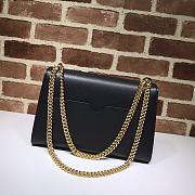 GUCCI Padlock Medium Gg Shoulder Bag Full Black Leather 409486 Size 30 x 19 x 10 cm - 4