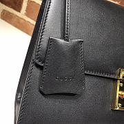 GUCCI Padlock Medium Gg Shoulder Bag Full Black Leather 409486 Size 30 x 19 x 10 cm - 2