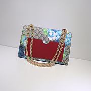 GUCCI Padlock Medium Gg Shoulder Bag Blue Flower And Red 409486 Size 30 x 19 x 10 cm - 6