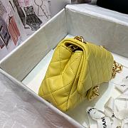 CHANEL Mini Flap Bag Yellow AS2379 Size 17 x 12 x 8 cm - 5