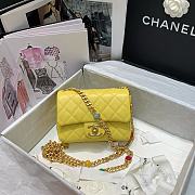 CHANEL Mini Flap Bag Yellow AS2379 Size 17 x 12 x 8 cm - 2