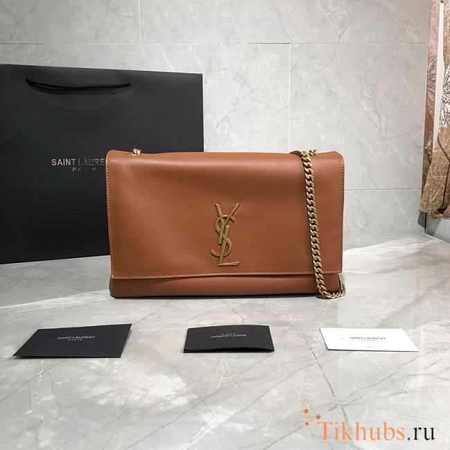 YSL Kate Small Brown Leather 553804 Size 28.5x20x6 cm - 1