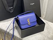 YSL Solferino Satchel In Box Leather Electric Blue 634306 Size 19x13x5 cm - 4