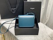 YSL Solferino Satchel In Box Leather Turquoise Green 634306 Size 19x13x5 cm - 2