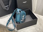 YSL Solferino Satchel In Box Leather Turquoise Green 634306 Size 19x13x5 cm - 3