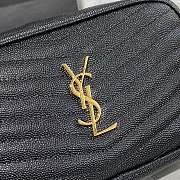 YSL Lou Camera Bag In Quilted Leather Black Gold 585040 Size 18×10×5 cm - 2