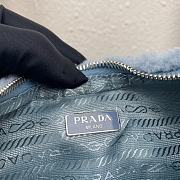 Prada Re-Edition 2000 Shearling Mini Bag Blue 1NE515 Size 23x14x5 cm - 2