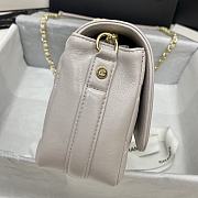 Chanel Flap Bag Smooth Leather White AS2058 Size 23x15x7.5 cm - 6