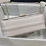 Chanel Flap Bag Smooth Leather White AS2058 Size 23x15x7.5 cm - 5