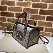 GUCCI Horsebit 1955 Mini Top Handle Bag Brown 645453 Size 23 x 16 x 12 cm - 4