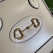 GUCCI Horsebit 1955 Small Top Handle Bag Full Oatmeal Skin 621220 Size 25 x 24 x 9 cm - 2