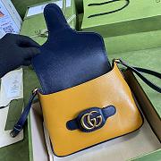 GUCCI Small Messenger Bag With Yellow/Blue Full Leather 648934 Size 23.5 x 17.5 x 5 cm - 3