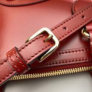 GUCCI Horsebit 1955 Small Top Handle Bag Red 621220 Size 25 x 24 x 9 cm - 6