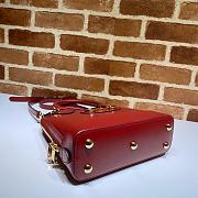 GUCCI Horsebit 1955 Small Top Handle Bag Red 621220 Size 25 x 24 x 9 cm - 5